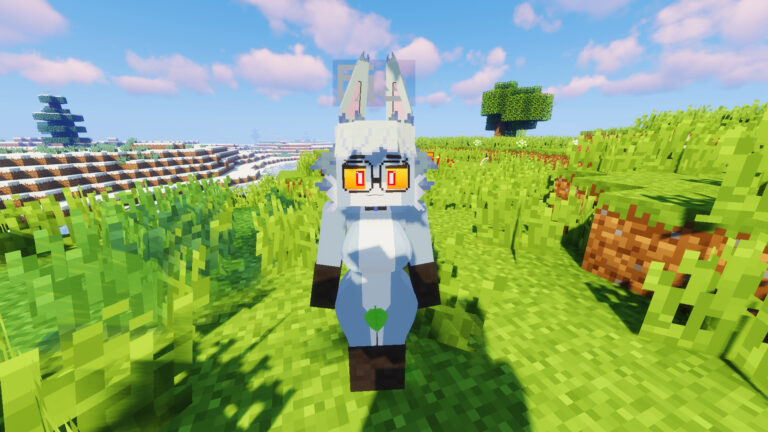 Reskin Bia Fox White Cute Model for Minecraft Jenny Mod