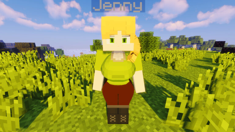 Alex Stuck Character Model for Minecraft Jenny Mod