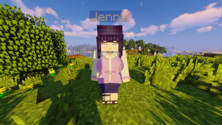 Hinata Character Model for Minecraft Jenny Mod